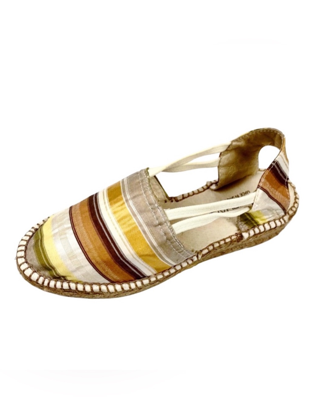 Eric Michael Girls Striped Silk Slip On Espadrilles Size 35 Big Girl (2.5)